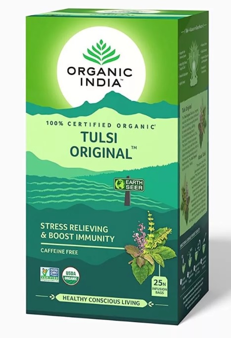 chaj tulsi 25 pak organik indiya tulsi tea organic india