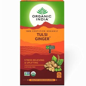 chaj tulsi dzhindzher s imbirem tulsi ginger tea organic india 25 pak