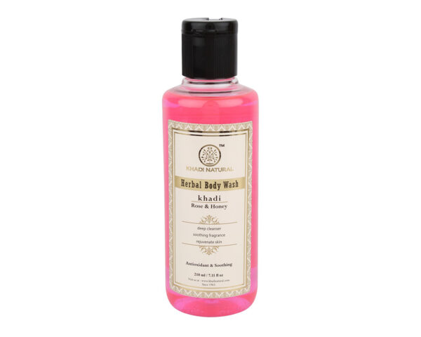 Гель для душа Роза и Мед (Rose & Honey), Khadi, 210 мл.