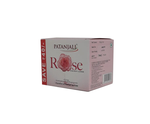 Мыло натуральное роза (Rose Body Cleanser), Patanjali, 125 гр