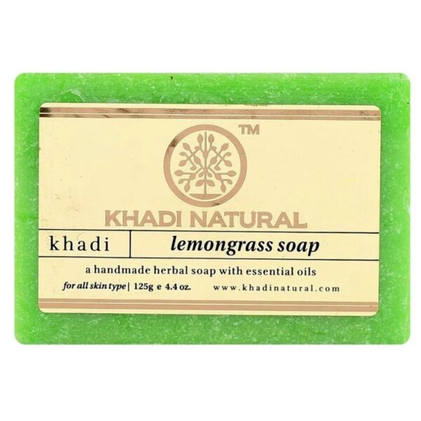 Мыло ручной работы Лемонграсс (Lemongrass) Khadi, 125g