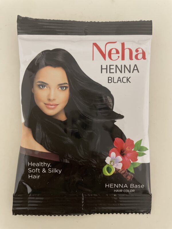 NEHA Herbal Henna BLACK Hair Colour (Хна на травяной основе ЧЕРНЫЙ, Нэха), 10 г.