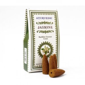 Благовония конус Жасмин (Ayurvedic BACK FLOW CONES JASMINE) 10 шт