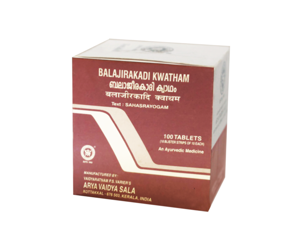 Баладжиракади кватхам (Balajirakadi Kwatham), Kottakkal, 100 таб.