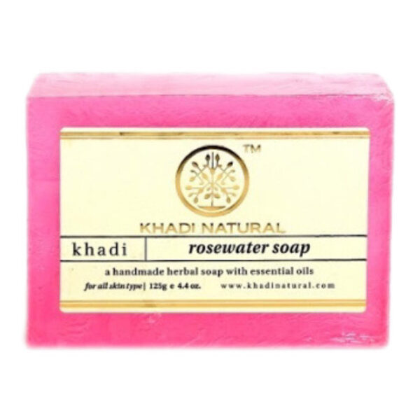 Мыло Розовая вода (Rosewater Khadi) 125 гр