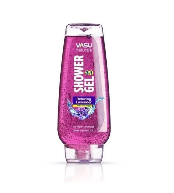 Гель для душа 3-1 Успокаивающая Лаванда, Shower Gel Relaxing lavender, Vasu, 250 мл