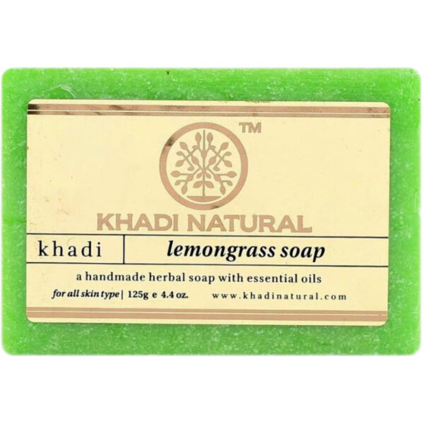Мыло ручной работы Лемонграсс (Lemongrass) Khadi, 125g