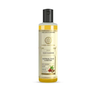 Шампунь Шафран Тулси и Ритха Khadi Natural Saffron Tulsi & Reetha Hair Cleanser 210 мл аюрведический уход для блеска и укрепления волос