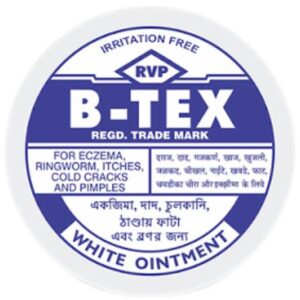 Би-текс мазь B-TEX White Ointment 14 г натуральное аюрведическое средство от кожных заболеваний упаковка и баночка мази